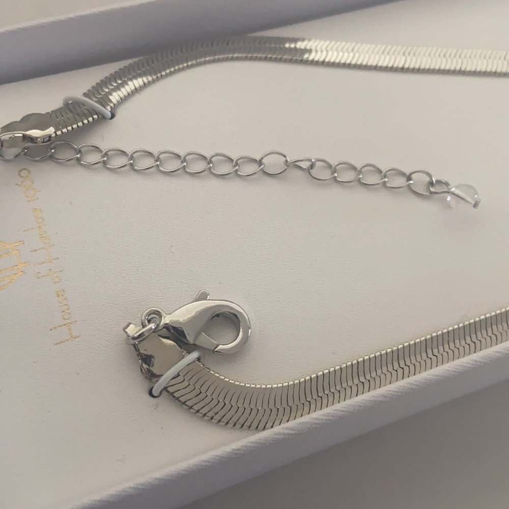 House of Harlow 1960 16” + 3” silver tone chain necklace modern jewelry minimal - Picture 8 of 10